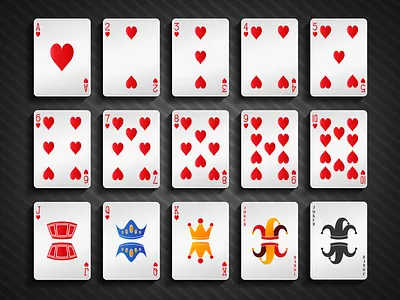 Poker cards heart set adobe illustrator blackjack card casino casino games design games heart illustration jack joker king leisure poker poker card queen solitaire spider solitaire texas holdem poker vector