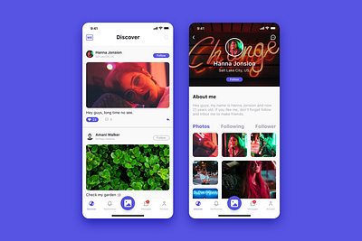 Social App UI concept app app design figma form infomation ui design mobile profile sketch social social app social network socialmedia template theme ui ui app ui design ui kit uidesign uiux