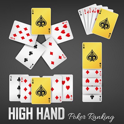 High Hand Poker Ranking adobe illustrator blackjack card casino casino games games hand high jack joker king leisure poker poker card queen ranking solitaire spider solitaire texas holdem poker vector