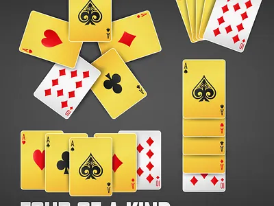 Four of a Kind Poker Ranking adobe illustrator blackjack card casino casino games four of a kind games hand jack joker king leisure poker poker card queen ranking solitaire spider solitaire texas holdem poker vector