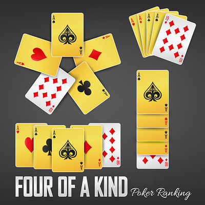 Four of a Kind Poker Ranking adobe illustrator blackjack card casino casino games four of a kind games hand jack joker king leisure poker poker card queen ranking solitaire spider solitaire texas holdem poker vector