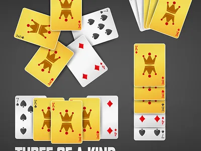 Three of Kind Poker Ranking adobe illustrator blackjack card casino casino games games hand jack joker king leisure poker poker card queen ranking solitaire spider solitaire texas holdem poker three of kind vector