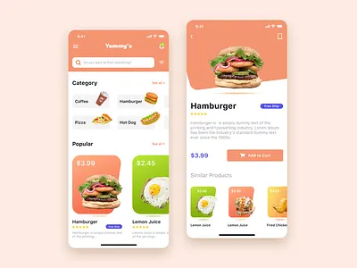 Food App UI concept app food food app form hamburger infomation ui design information information design menu app mobile navigation bar navigation menu template theme ui ui design ui kit uidesign