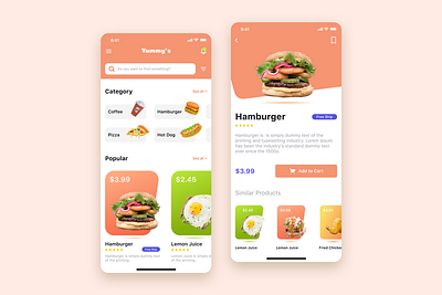 Food App UI concept app food food app form hamburger infomation ui design information information design menu app mobile navigation bar navigation menu template theme ui ui design ui kit uidesign