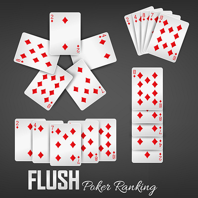 Flush Poker Ranking adobe illustrator blackjack card casino casino games flush games hand jack joker king leisure poker poker card queen ranking solitaire spider solitaire texas holdem poker vector