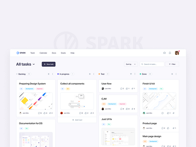 Spark Task manager analytics basic crm dashboard documentation manager progress system task tasks webdesign work workout