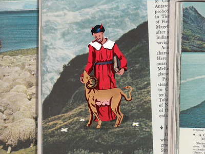 Saint collage design illustration saint vintage