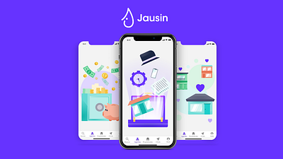 Illustrations for App Jausin app brand branding digitalart illustration illustrator ilustraciones ilustración screen visual identity