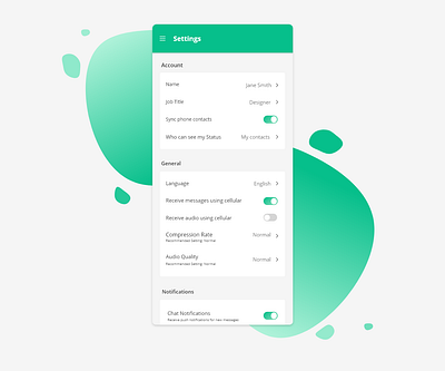 Settings - Daily ui 007 app dailyui dailyui007 dailyuichallenge design minimalist ui ux