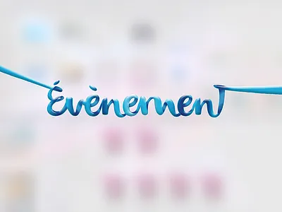 Evenement curl evenement event fold knot letters light photoshop ps ribbon ruban satin shiny text texture title twirl twist type word