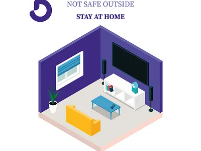 Stay at home adobe illustrator branding design illustration