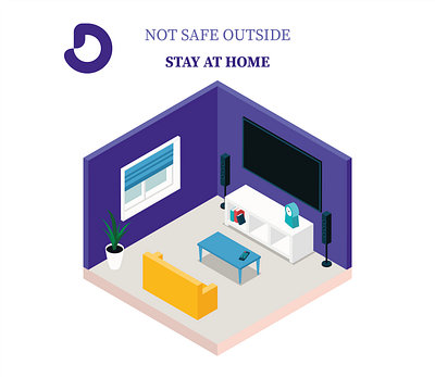 Stay at home adobe illustrator branding design illustration