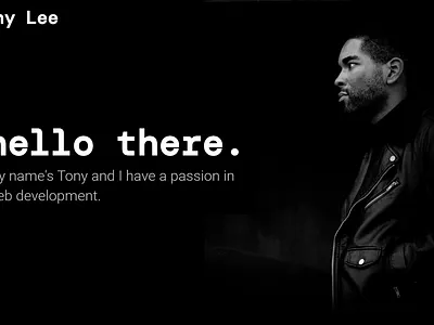 Dark Portfolio black dark minimal person portfolio portfolio design portfolio page web webdesign website website design