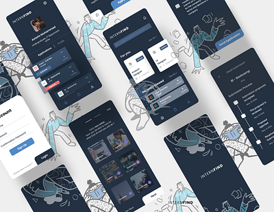 Design Exploration - Job Finder app application design figma interface mobile app design mobile ui ui uiux ux
