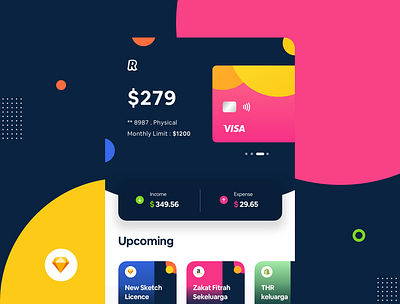 Digital Banking Exploration #Revolut bank bank app color credit credit card credit card payment debut digitalbanking dribbble expense illustration income mobile revolut transaction ux