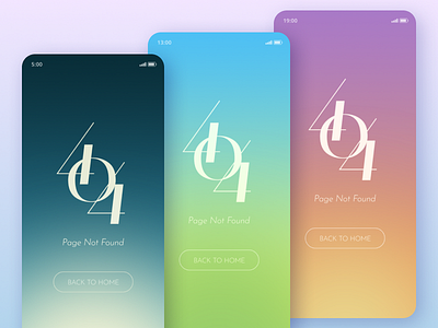 404 Page - Daily UI #008 404 page app dailyui design gradient ui ux web website
