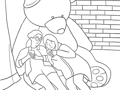 Day 9: Bear arts artwork blackandwhite cute dailychallenge design doodles drawing illustration line lineart linework