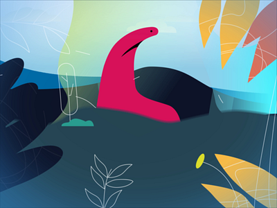 Dino animation flat illustration motion motion design motion graphics vector