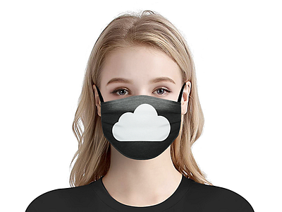 The Cloud black breathe creative lead facemask mask simple simplicity typography