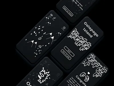 Galapagos Island animation app art branding design illustration minimal typography ui ux