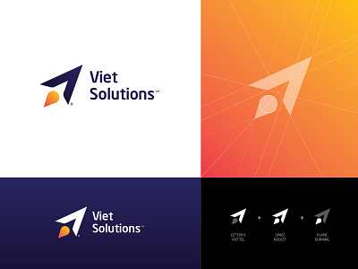 Logo | Viet Solution concept design logo startup vietnam