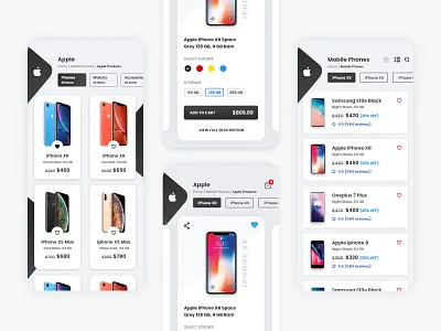 Mobile Phone Store adobe xd app design apple design branding design ios app design ui design ux design vector web design