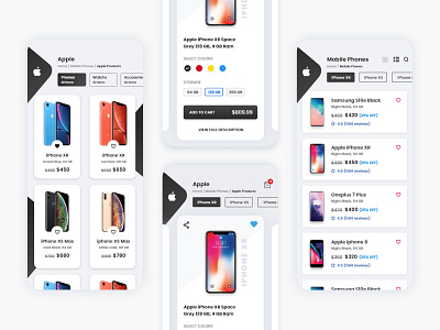 Mobile Phone Store adobe xd app design apple design branding design ios app design ui design ux design vector web design