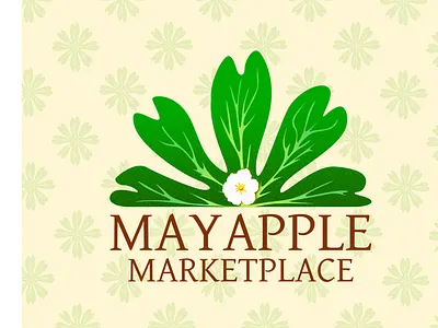 Mayapple Marketplace branding business design dribbleweeklywarmup graphic grocery logo market