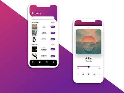 Daily Challenge 9 app daily 100 challenge dailyui day9 gradient mobile music music player ui