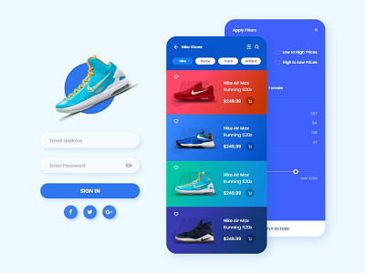 Nike Store Design adobe xd app app design branding design shoe store ui design ux design web design