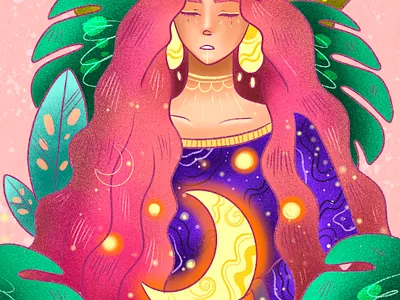 Bruja design illustration magic withc woman