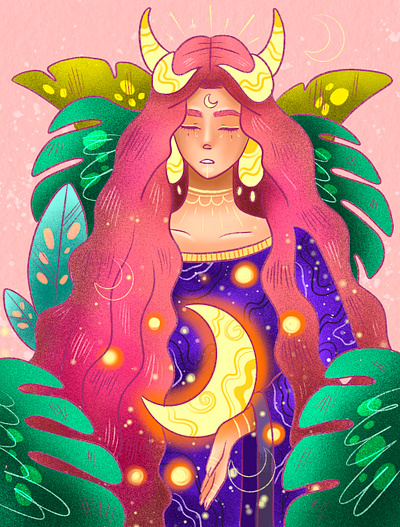 Bruja design illustration magic withc woman