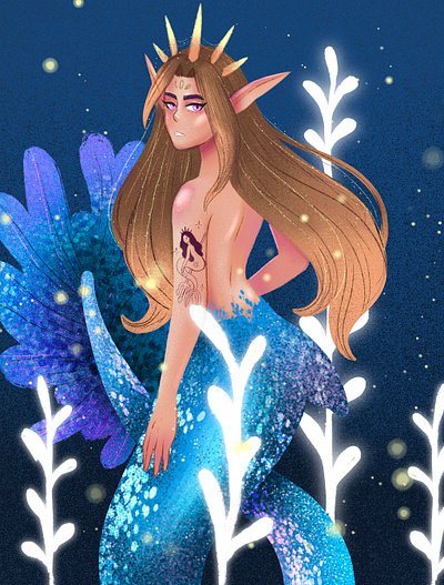 Mermaid 1 drawing illustration mermaid mermay mithology woman