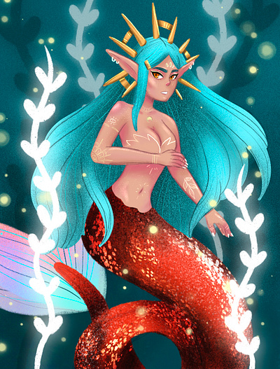 Mermaid 2 digital painting drawing illustration mermaid mermay mithology