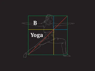 B Yoga branding drawing geometric illustration logo yoga