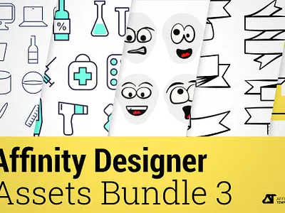 Affinity Designer Assets Pack vol. 3 assets bundle creativemarket design icon illustration set temple vector vectors