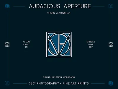 Audacious Aperture 3d branding flash sheet logo logo sheet monogram photography