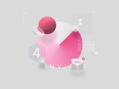 Dribbble Invites composition design designer digitalart dribbble dribbble invite invite poster product design uiux
