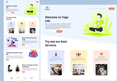 Concept Yoga Website adobe xd app design branding clean ui design graphic design interfacedesign ui uidesign ux uxdesign website concept website design yoga