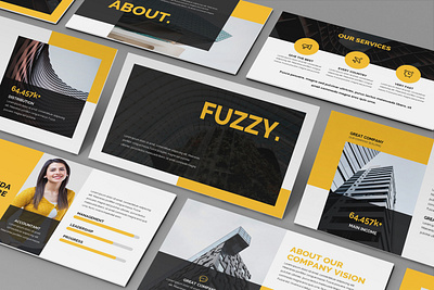 Fuzzy - Creative Powerpoint Presentation Template business presentation clean finance investor lookbook minimal pitchdeck powerpoint template presentation simple