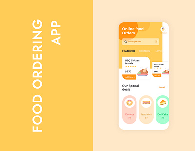 Food Ordering App app design graphicdesign illustration photoshop ui ux vector