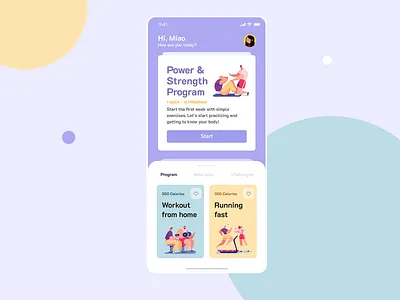 Workout Concept App color color block design dribbble illustraion ui uidesign uidesign uiux workout workout app