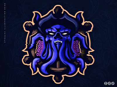 CTHULHU KRAKEN REMAKE bold branding character dark drawing esports gaming gaming logo illustration illustrations jersey design logodesign mascot mascot logo pirates skull sports branding sports logo twitch vector