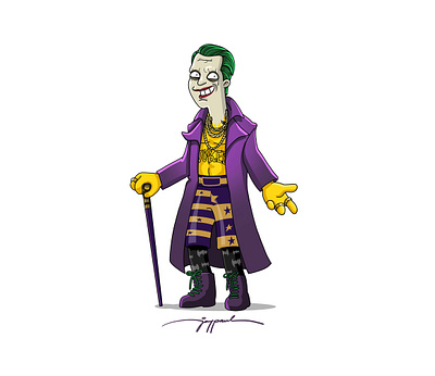 JARED LETO - SIMPSON VERSION cartoon character design digital art digital drawing digital illustration digital illustrations digitalart drawing illustration illustration art joker simpsons