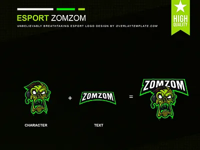 Logo ZomZom branding esport esportlogo esports logo fearless illustration logo mascot mascot logo social media zombies
