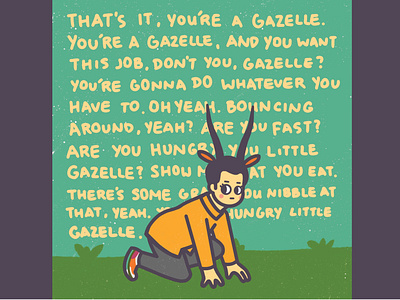 Middleditch & Schwartz cartoon character design gazelle illustration middleditchandschwartz netflix portrait