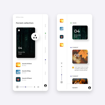 Nature's song adobe adobe xd adobexd app app design design minimal natural ux webdesign