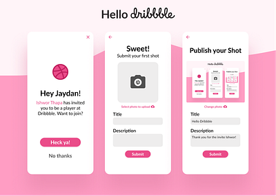 Hello Dribbble! app app design app ui hello hello dribbble invite thank you thanks