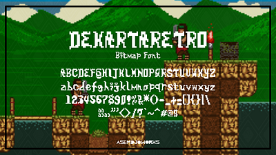 DEKARTARETRO FONT (2016) bhumitara bitmap dekartara design font font design game gamedev pendekar pixel pixelart retro