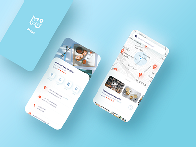 Map app app app design branding dailyui design food map maps minimal minimalist mobile mobile app restaurant ui uiux ux